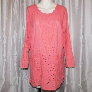 S.R. Fashion Tunic Size Large 100% Cotton